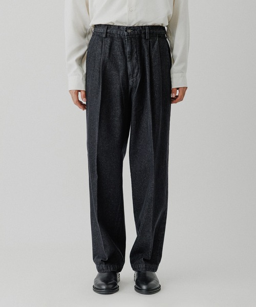 ADAM ET ROPE'（アダムエロペ）の「ワイド イージー デニムパンツ / ADAM ET ROPE' JEANS -GRID-（デニムパンツ・メンズ・ブラック系その他/ネイビー・M/L）」の4枚目の写真