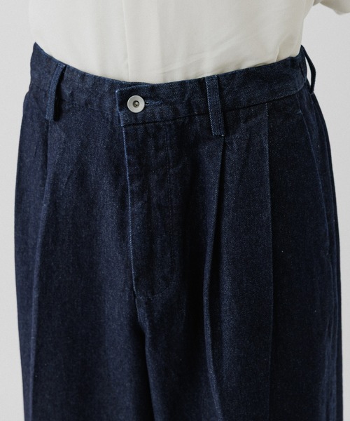 ADAM ET ROPE'（アダムエロペ）の「ワイド イージー デニムパンツ / ADAM ET ROPE' JEANS -GRID-（デニムパンツ・メンズ・ブラック系その他/ネイビー・M/L）」の11枚目の写真