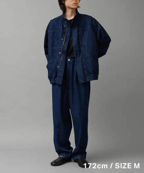 ADAM ET ROPE'（アダムエロペ）の「ワイド イージー デニムパンツ / ADAM ET ROPE' JEANS -GRID-（デニムパンツ・メンズ・ブラック系その他/ネイビー・M/L）」の15枚目の写真