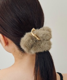 シュシュデザインヘアクリップ」に該当するレディースのヘア