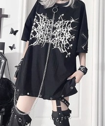 NOVESSEL | A'GEM/9 × .kom『TricuspidC/トライカスピッドシー』グラフィックチェーン付きビッグTシャツ(Tシャツ/カットソー)