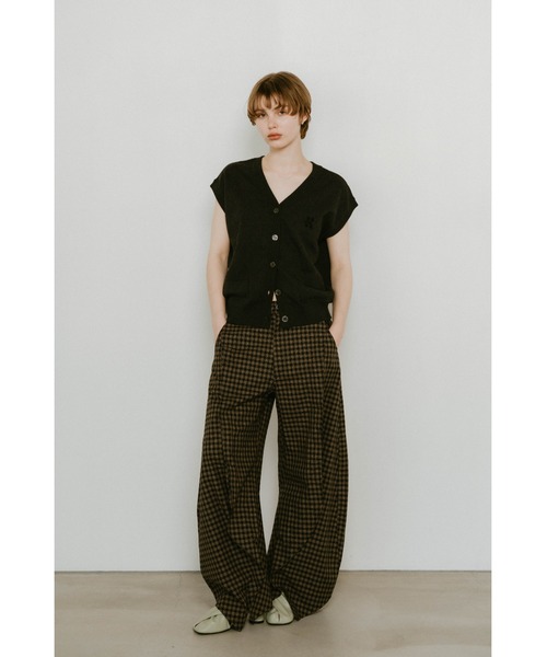 パンツ Knuth Marf slit deformed pants slit deformed pants(unisex)/black | KNUTH MARF