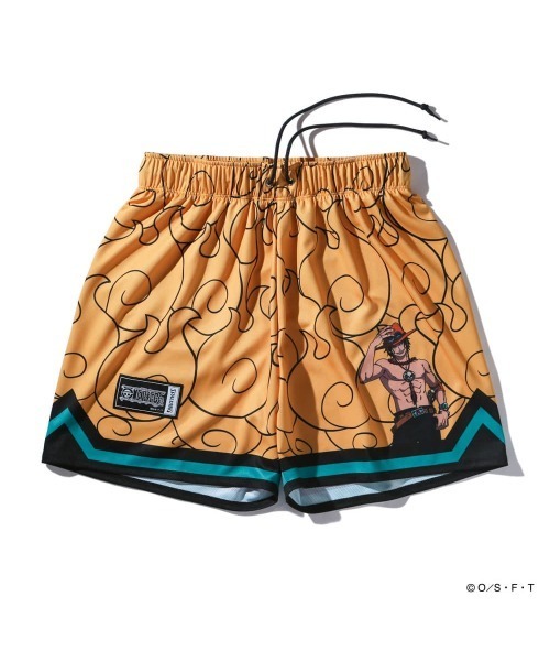 SPALDING(スポルディング)の「【SPALDING/スポルディング】ジャージーショーツ ONE PIECE メラメラの実/吸水速乾機能・UVカット機能・アニメショーツ(その他パンツ・メンズ・オレンジ・MEDIUM/LARGE)」の6枚目の写真