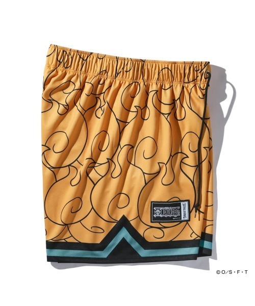 SPALDING(スポルディング)の「【SPALDING/スポルディング】ジャージーショーツ ONE PIECE メラメラの実/吸水速乾機能・UVカット機能・アニメショーツ(その他パンツ・メンズ・オレンジ・MEDIUM/LARGE)」の3枚目の写真