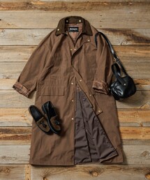 Barbour ブラウン ロングコート 38 Barbour コート アウター 「別注」BARBOUR / BURGHLEY ロング