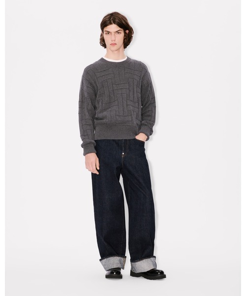 KENZO(ケンゾー)の「'KENZO Weave' エンブロイダリー ジャンパー(ニット/セーター・メンズ・グレー系その他・SMALL/LARGE/MEDIUM)」の5枚目の写真