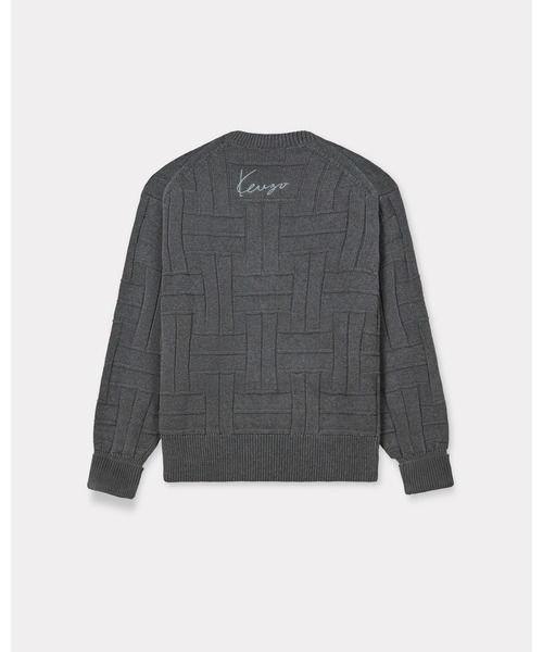 KENZO(ケンゾー)の「'KENZO Weave' エンブロイダリー ジャンパー(ニット/セーター・メンズ・グレー系その他・SMALL/LARGE/MEDIUM)」の7枚目の写真