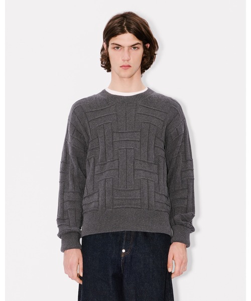 KENZO(ケンゾー)の「'KENZO Weave' エンブロイダリー ジャンパー(ニット/セーター・メンズ・グレー系その他・SMALL/LARGE/MEDIUM)」の3枚目の写真