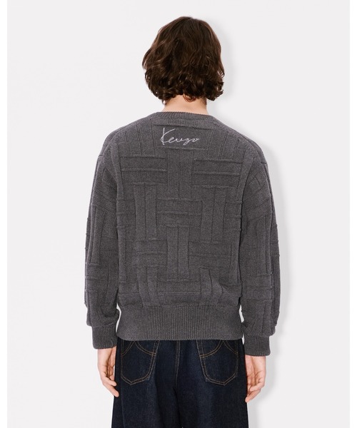 KENZO(ケンゾー)の「'KENZO Weave' エンブロイダリー ジャンパー(ニット/セーター・メンズ・グレー系その他・SMALL/LARGE/MEDIUM)」の4枚目の写真