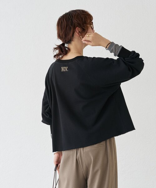 RIVE DROITE（リヴドロワ）の「【Yossshiiii企画】ワイドロゴカットオフスエット（スウェット・レディース・グレー/ブラック/ホワイト系その他/モカ/オフホワイト/ネイビー・FREE）」の8枚目の写真