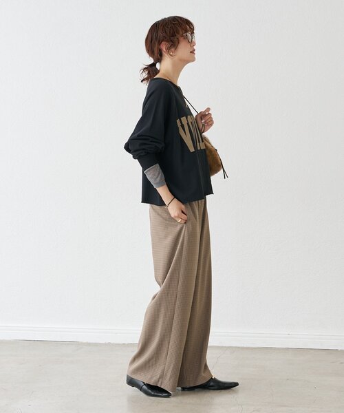 RIVE DROITE ワイドロゴカットオフスエット ブラック RIVE DROITE｜予約【新色追加/Yossshiiii企画】ワイドロゴカットオフ