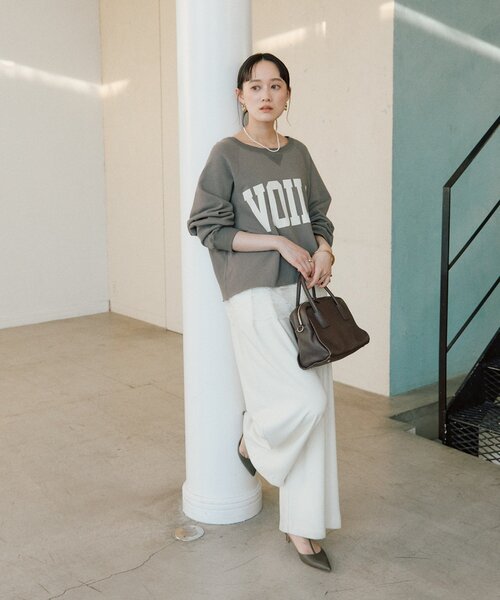 予約【新色追加/Yossshiiii企画】ワイドロゴカットオフスエット