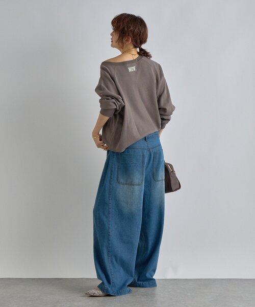 新色追加/Yossshiiii企画】ワイドロゴカットオフスエット（スウェット