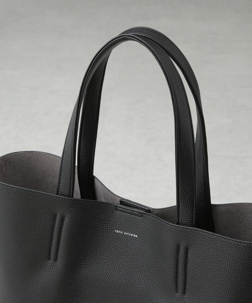 NANO universe（ナノユニバース）の「フェイクレザートートバッグ（トートバッグ・メンズ・ブラック・FREE）」の3枚目の写真