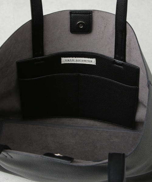 NANO universe（ナノユニバース）の「フェイクレザートートバッグ（トートバッグ・メンズ・ブラック・FREE）」の6枚目の写真