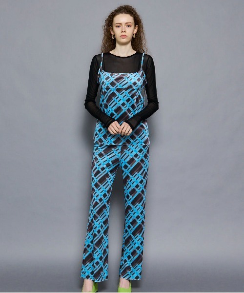 MAISON SPECIAL(メゾンスペシャル)の「Multiway Layered Plaid Velour Pants/マルチウェイレイヤードチェックベロアパンツ(その他パンツ・レディース・ブラウン/アイボリー・36/38)」の7枚目の写真