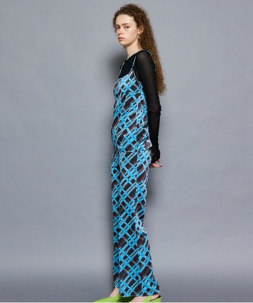 MAISON SPECIAL(メゾンスペシャル)の「Multiway Layered Plaid Velour Pants/マルチウェイレイヤードチェックベロアパンツ(その他パンツ・レディース・ブラウン/アイボリー・36/38)」の8枚目の写真