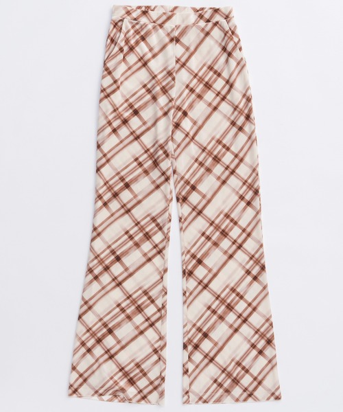 MAISON SPECIAL(メゾンスペシャル)の「Multiway Layered Plaid Velour Pants/マルチウェイレイヤードチェックベロアパンツ(その他パンツ・レディース・ブラウン/アイボリー・36/38)」の14枚目の写真