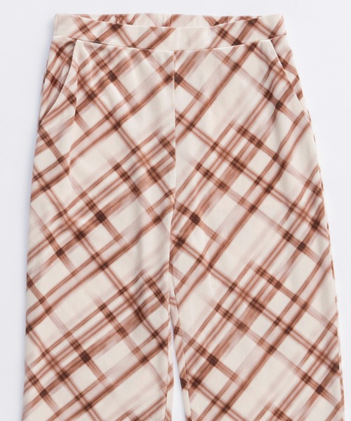 MAISON SPECIAL(メゾンスペシャル)の「Multiway Layered Plaid Velour Pants/マルチウェイレイヤードチェックベロアパンツ(その他パンツ・レディース・ブラウン/アイボリー・36/38)」の15枚目の写真