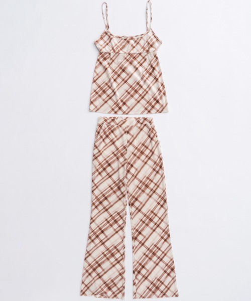MAISON SPECIAL(メゾンスペシャル)の「Multiway Layered Plaid Velour Pants/マルチウェイレイヤードチェックベロアパンツ(その他パンツ・レディース・ブラウン/アイボリー・36/38)」の11枚目の写真