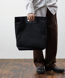 SLOW スロウ / truck - 2way tote bag L - ヌバックレザー×コットンリネンキャンバス2WAYトートバッグ ショルダーバッグ / 300S121J