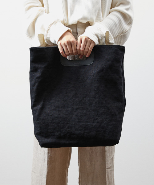 SLOW スロウ / truck - 2way tote bag L - ヌバックレザー×コットン