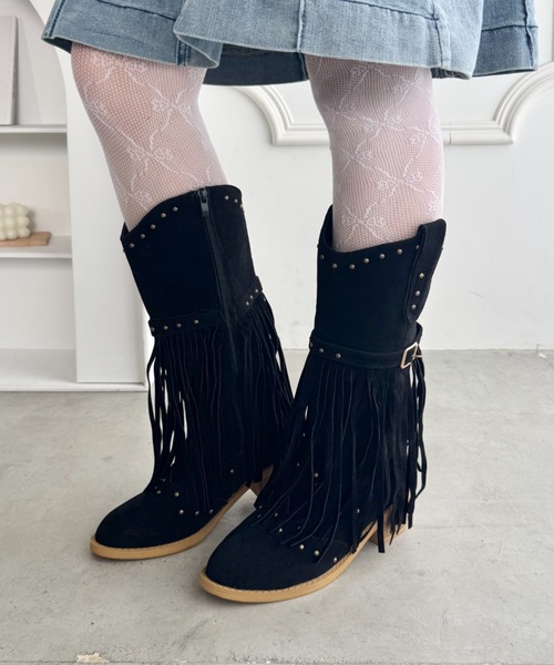 セール】フリンジウエスタンブーツ（ブーツ）｜SOLLON.（ソルロン）の