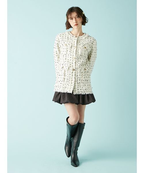 LILY BROWN カーディガン&ミニスカート リリーブラウン LILY BROWN シャーリングバルーンミニスカート
