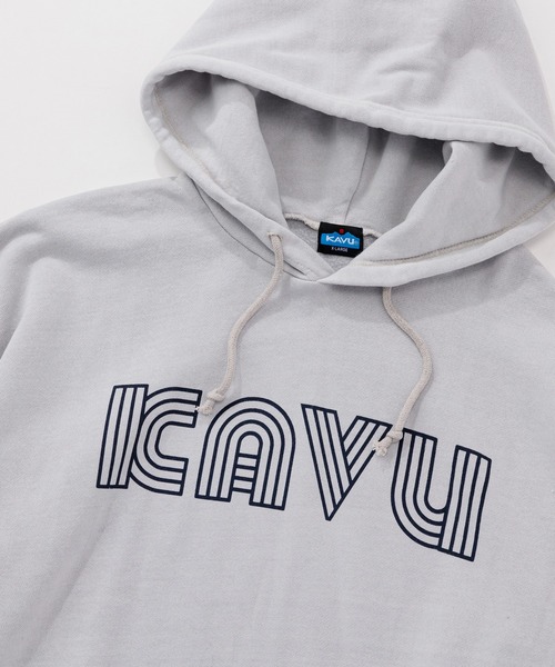 KAVU（カブー）の「KAVU/カブー Twist Logo Parka/ツイストロゴパーカー（パーカー・メンズ・ライトグレー/ネイビー/イエロー・MEDIUM/LARGE/X-LARGE）」の11枚目の写真
