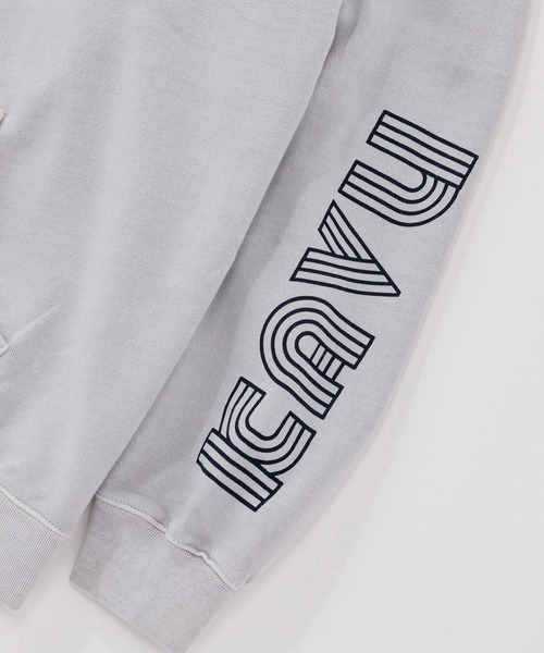 KAVU（カブー）の「KAVU/カブー Twist Logo Parka/ツイストロゴパーカー（パーカー・メンズ・ライトグレー/ネイビー/イエロー・MEDIUM/LARGE/X-LARGE）」の16枚目の写真