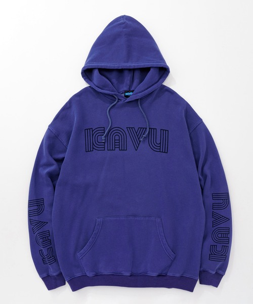 KAVU（カブー）の「KAVU/カブー Twist Logo Parka/ツイストロゴパーカー（パーカー・メンズ・ライトグレー/ネイビー/イエロー・MEDIUM/LARGE/X-LARGE）」の8枚目の写真