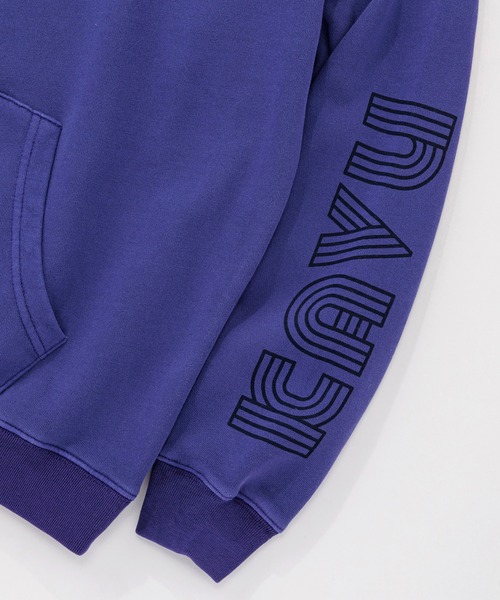 KAVU（カブー）の「KAVU/カブー Twist Logo Parka/ツイストロゴパーカー（パーカー・メンズ・ライトグレー/ネイビー/イエロー・MEDIUM/LARGE/X-LARGE）」の4枚目の写真