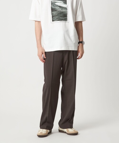 green label relaxing（グリーンレーベルリラクシング）の「ポリエステル カルゼ ワイド ストレート ユーティリティパンツ イージーパンツ  -ストレッチ-（その他パンツ・メンズ・ダークグレー/ダークブラウン/ブラック・L/M/XL/S）」の3枚目の写真