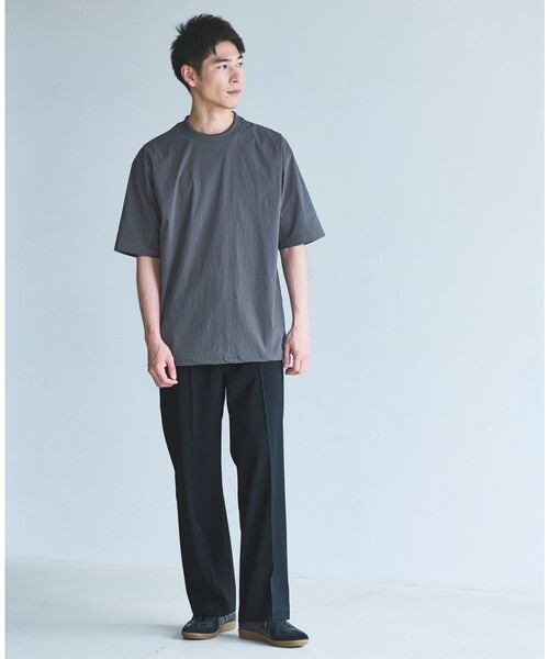 green label relaxing（グリーンレーベルリラクシング）の「ポリエステル カルゼ ワイド ストレート ユーティリティパンツ イージーパンツ  -ストレッチ-（その他パンツ・メンズ・ダークグレー/ダークブラウン/ブラック・L/M/XL/S）」の13枚目の写真