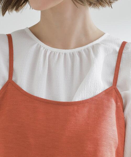 grove（グローブ）の「【2点SET/お洒落見え/体型カバー】ツイード調キャミ×ブラウスセット（シャツ/ブラウス・レディース・オレンジ/ブラック/グレー・01/02/03/04/05）」の21枚目の写真