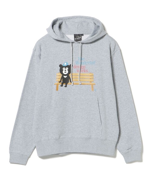 BEAMS T(ビームスティー)の「BEAMS T / ベンチ ベアー スウェット フーディー(スウェット・メンズ・グレー/ブラック・MEDIUM/X-LARGE/SMALL/LARGE)」の2枚目の写真