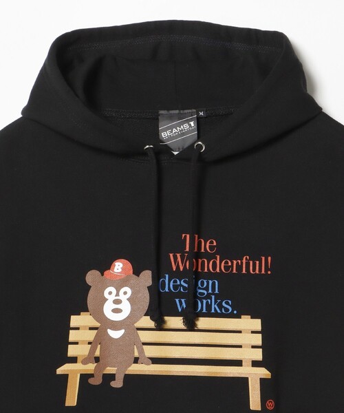 BEAMS T(ビームスティー)の「BEAMS T / ベンチ ベアー スウェット フーディー(スウェット・メンズ・グレー/ブラック・MEDIUM/X-LARGE/SMALL/LARGE)」の7枚目の写真
