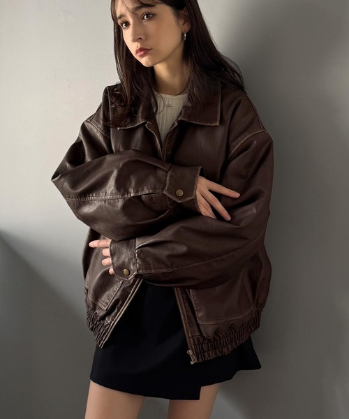 ✙˖y2k archive⌖ コーティングリネンライダースジャケット ✙˖y2k