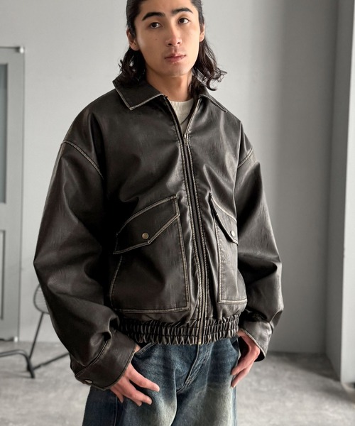 未使用イギリス製Karl Donoghueヴィンテージ加工レザージャケット 未使用イギリス製Karl Donoghueヴィンテージ加工レザージャケット