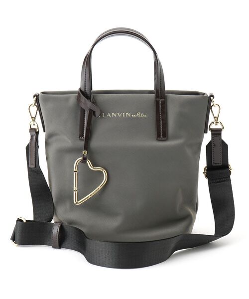 LANVIN en Bleu(ランバンオンブルー)の「マルク ハートカラビナ小トート(トートバッグ・レディース・キャメル/ブラック/チャコールグレー・FREE)」の5枚目の写真