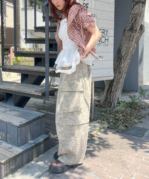 w closet（ダブルクローゼット）の「【25AW】イレヘムキャミ（キャミソール・レディース・ベージュ/ブラック/オフホワイト・FREE）」の15枚目の写真