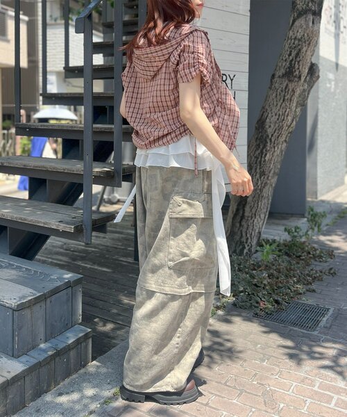 w closet（ダブルクローゼット）の「【25AW】イレヘムキャミ（キャミソール・レディース・ベージュ/ブラック/オフホワイト・FREE）」の17枚目の写真