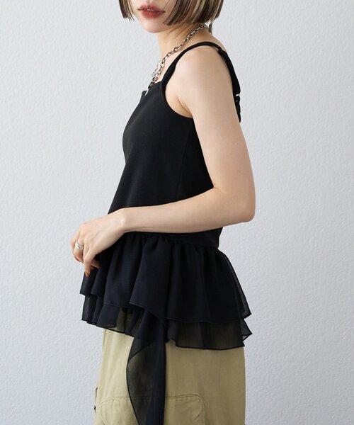 w closet（ダブルクローゼット）の「【25AW】イレヘムキャミ（キャミソール・レディース・ベージュ/ブラック/オフホワイト・FREE）」の20枚目の写真