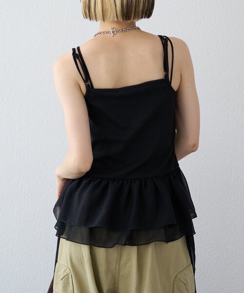 w closet（ダブルクローゼット）の「【25AW】イレヘムキャミ（キャミソール・レディース・ベージュ/ブラック/オフホワイト・FREE）」の22枚目の写真