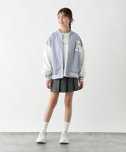 GLOBAL WORK(グローバルワーク)の「洗える撥水スタジャン/577755(ブルゾン・キッズ・ネイビー/ブラック/グレイッシュベージュ/サックスブルー・130cm/140cm/150cm/160cm)」の18枚目の写真