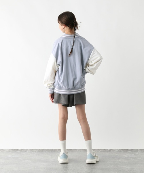 GLOBAL WORK(グローバルワーク)の「洗える撥水スタジャン/577755(ブルゾン・キッズ・ネイビー/ブラック/グレイッシュベージュ/サックスブルー・130cm/140cm/150cm/160cm)」の21枚目の写真