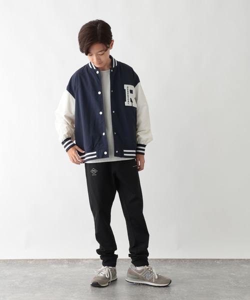GLOBAL WORK(グローバルワーク)の「洗える撥水スタジャン/577755(ブルゾン・キッズ・ネイビー/ブラック/グレイッシュベージュ/サックスブルー・130cm/140cm/150cm/160cm)」の13枚目の写真