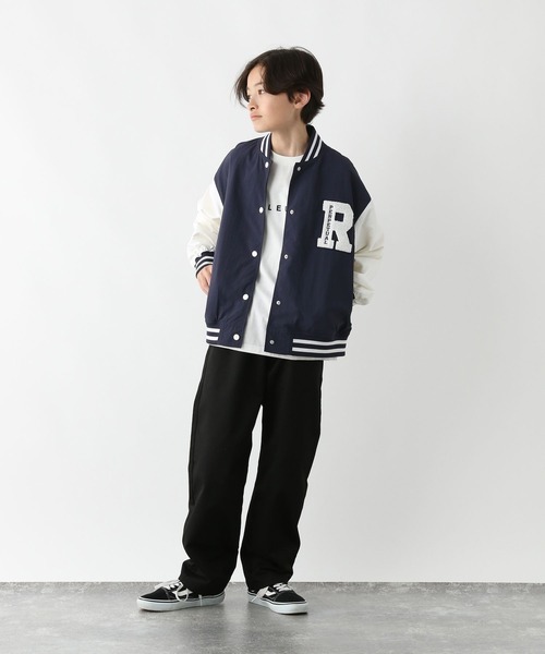 GLOBAL WORK(グローバルワーク)の「洗える撥水スタジャン/577755(ブルゾン・キッズ・ネイビー/ブラック/グレイッシュベージュ/サックスブルー・130cm/140cm/150cm/160cm)」の17枚目の写真