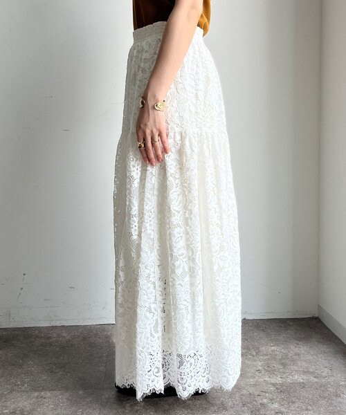DouDou（ドゥドゥ）の「スカラレースフレアスカート（スカート・レディース・ホワイト/ブラック・FREE）」の17枚目の写真