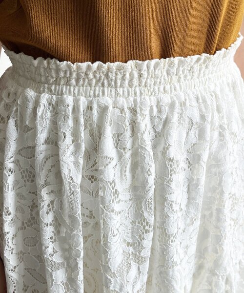 DouDou（ドゥドゥ）の「スカラレースフレアスカート（スカート・レディース・ホワイト/ブラック・FREE）」の19枚目の写真